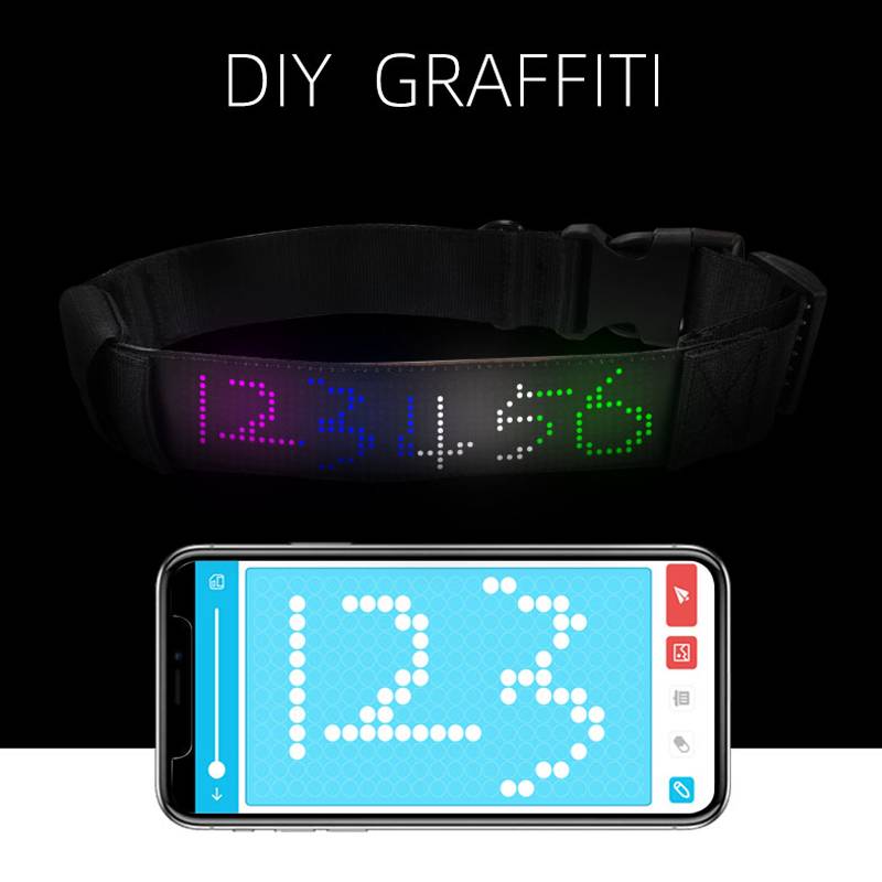 Led Display Pet Collar Bluetooth App Control