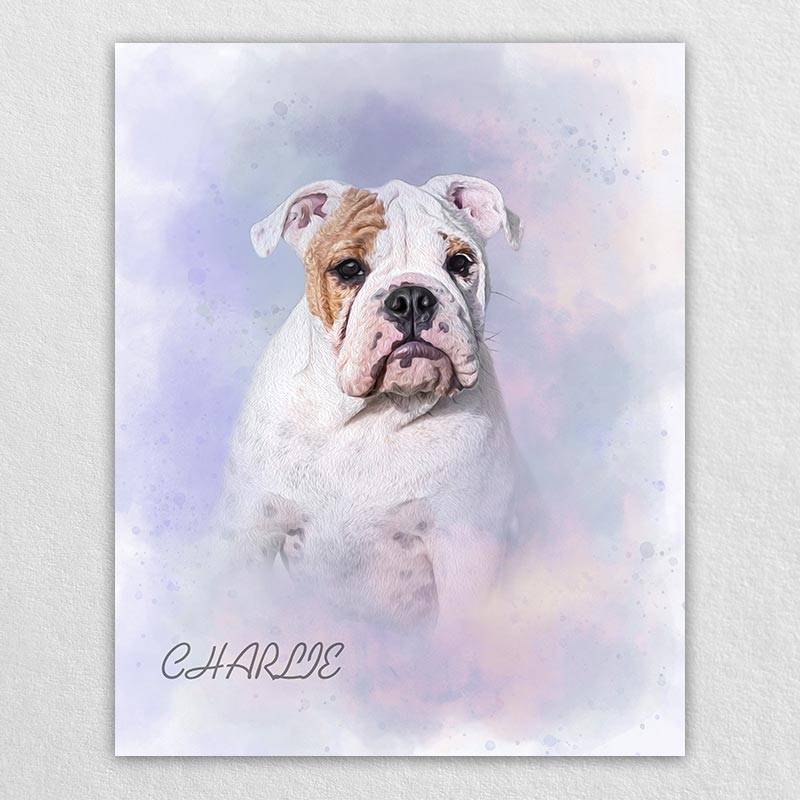 Watercolor Pet Portrait Dog Watercolor Painting