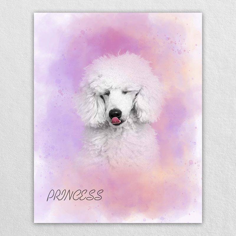 Watercolor Pet Portrait Dog Watercolor Painting