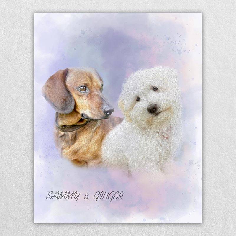 Custom Dog Watercolor Painting Pet Painting