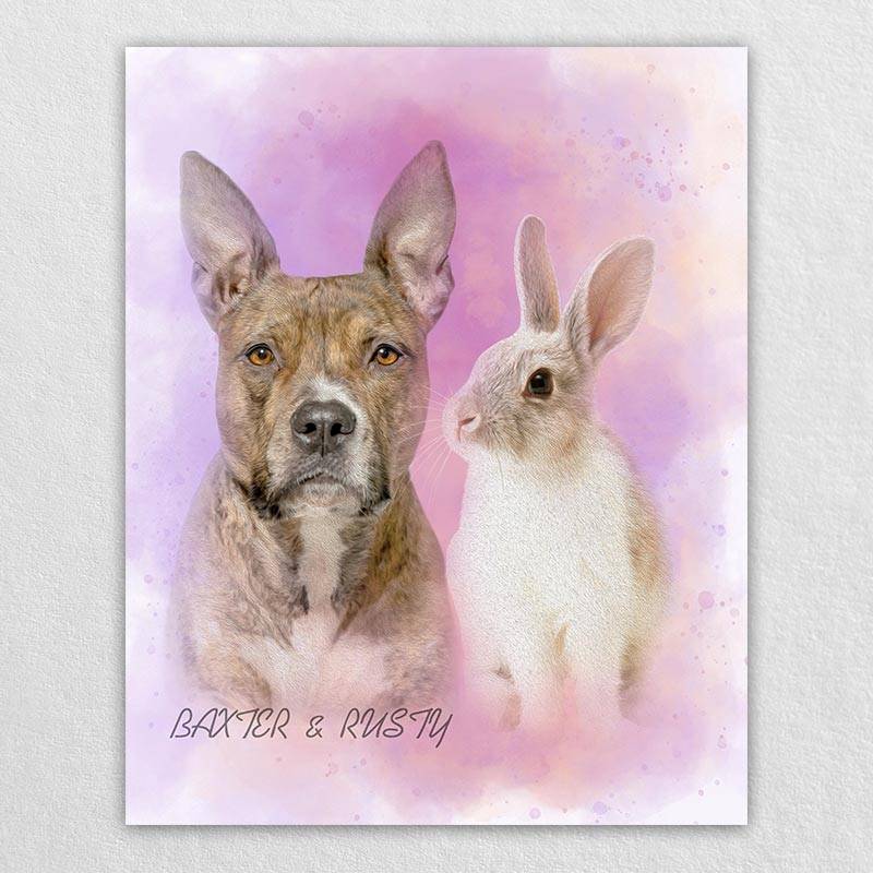 Custom Dog Watercolor Painting Pet Painting