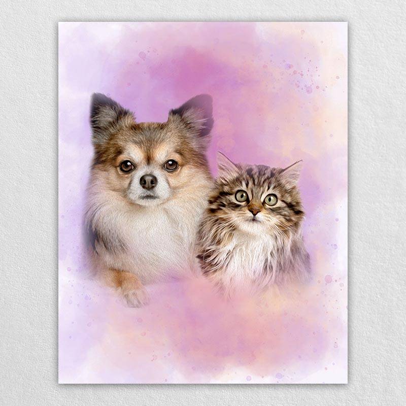 Custom Dog Watercolor Painting Pet Painting