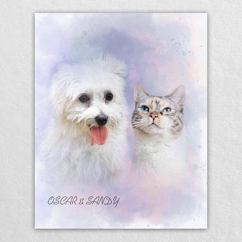 Custom Dog Watercolor Painting Pet Painting