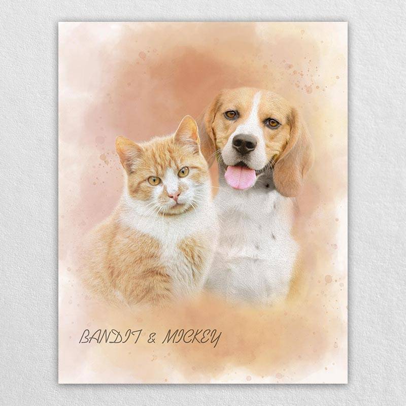 Custom Dog Watercolor Painting Pet Painting