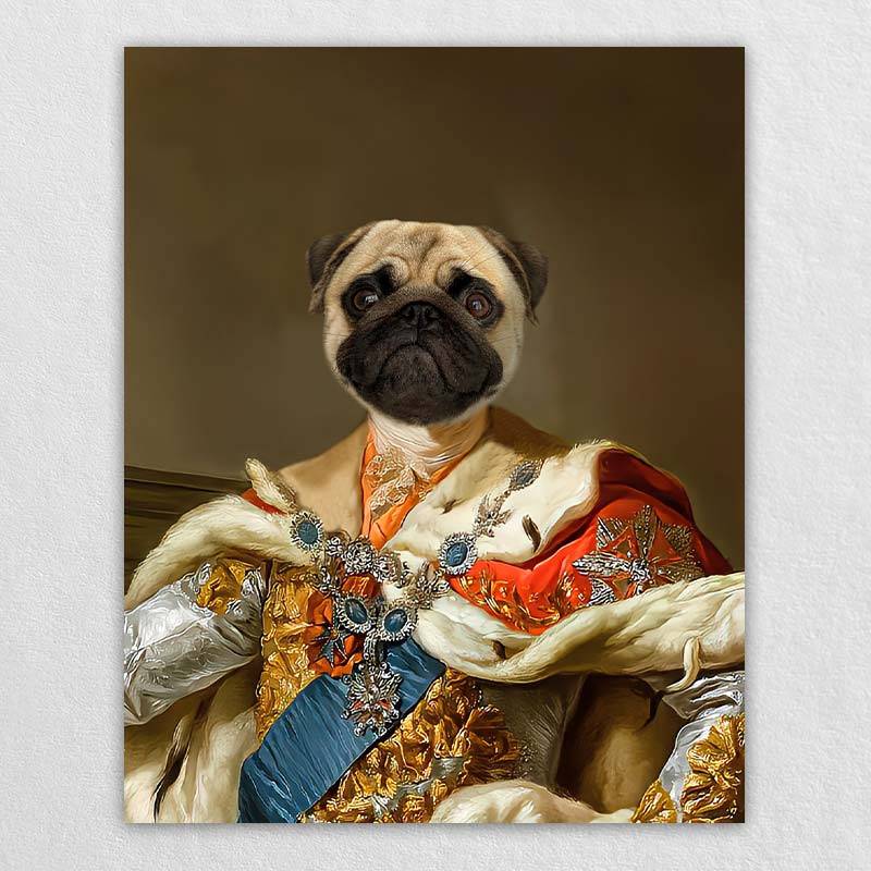 Royal King Renaissance Dog Art Pet Canvas