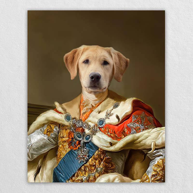 Royal King Renaissance Dog Art Pet Canvas