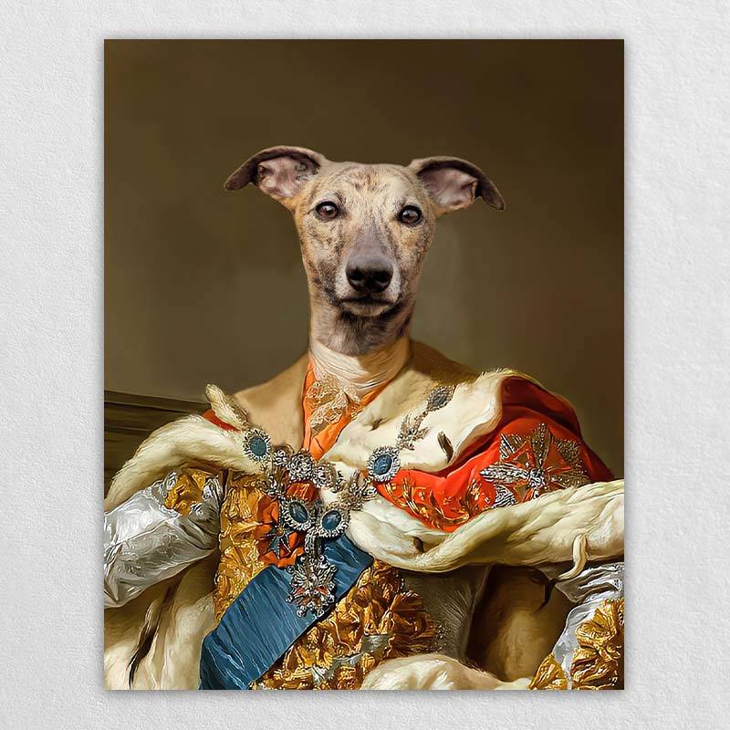 Royal King Renaissance Dog Art Pet Canvas