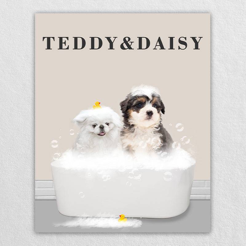 Custom Cat Pet Dog Bathroom Art