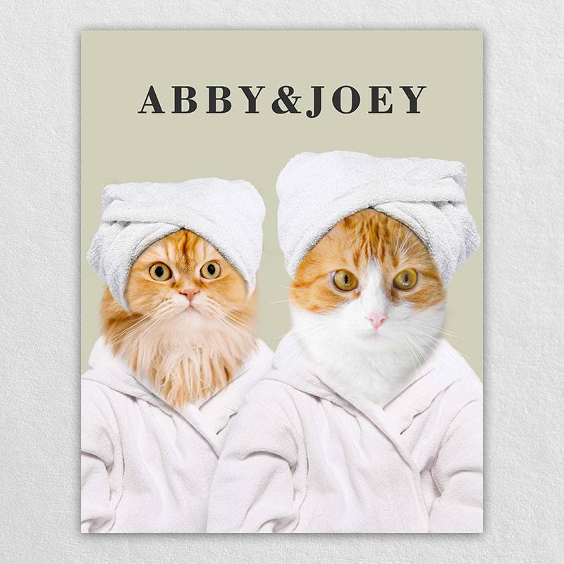 Funny Dog Bathroom Art Pet Canvas