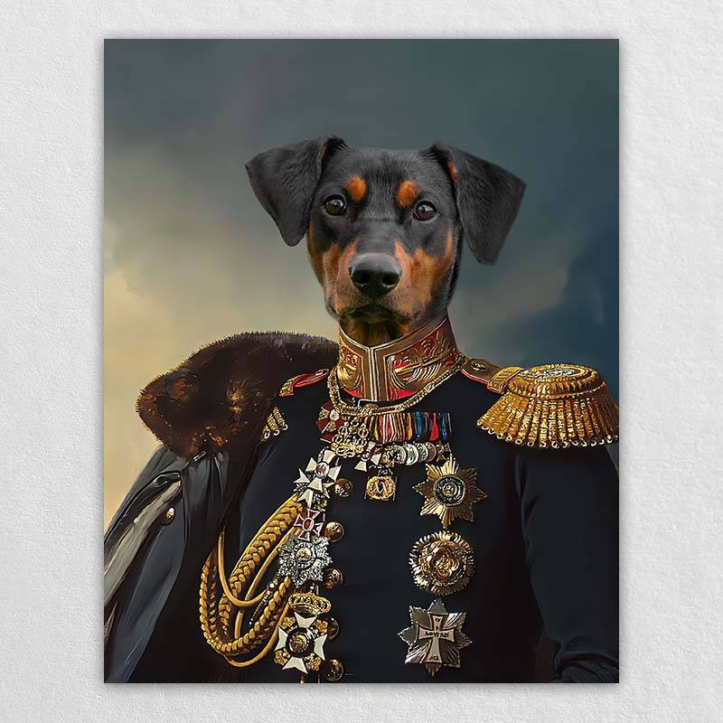 Custom Pet Dog Military Portraits