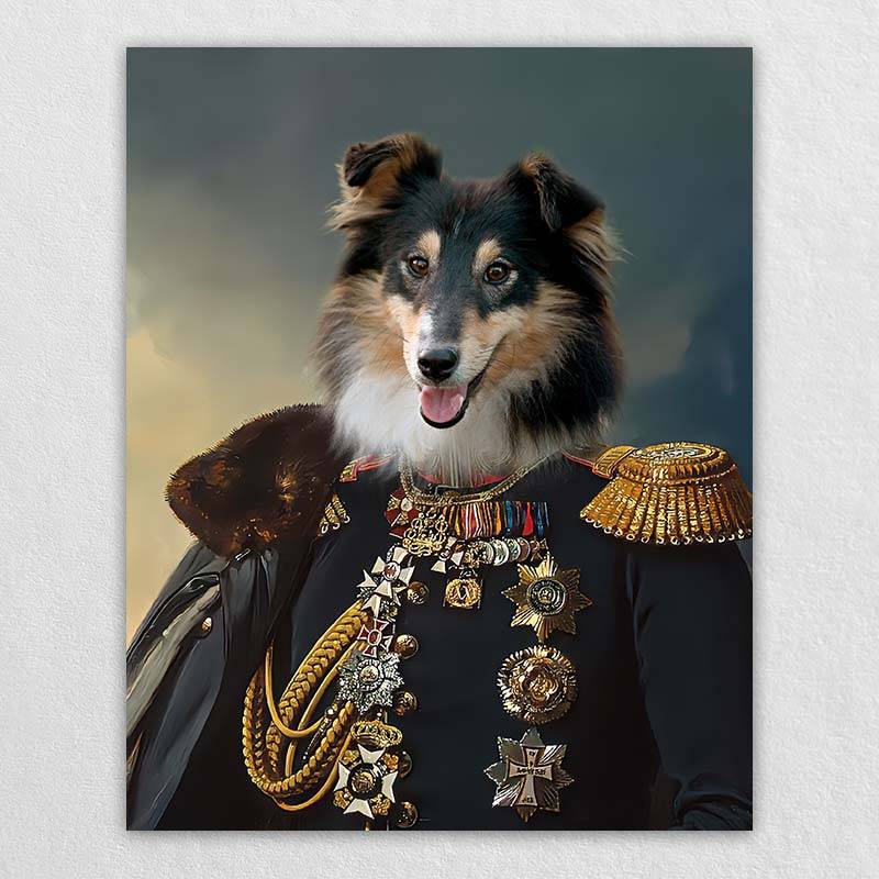 Custom Pet Dog Military Portraits