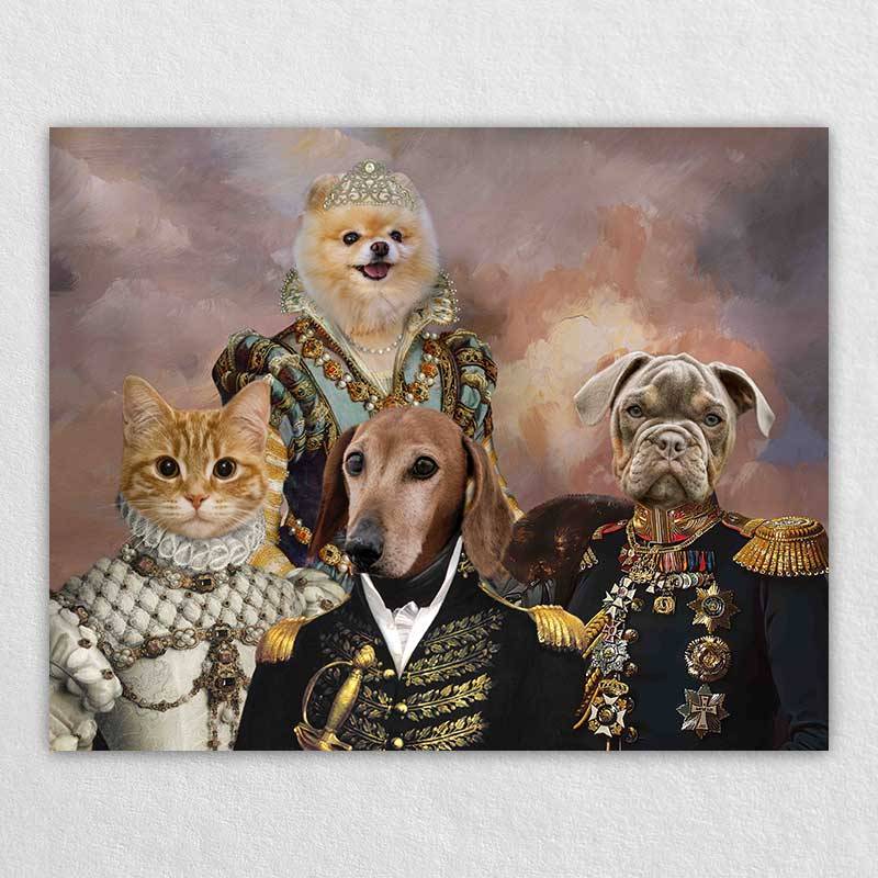 Pet Cat Dog Portrait Historical Royal Pet Family