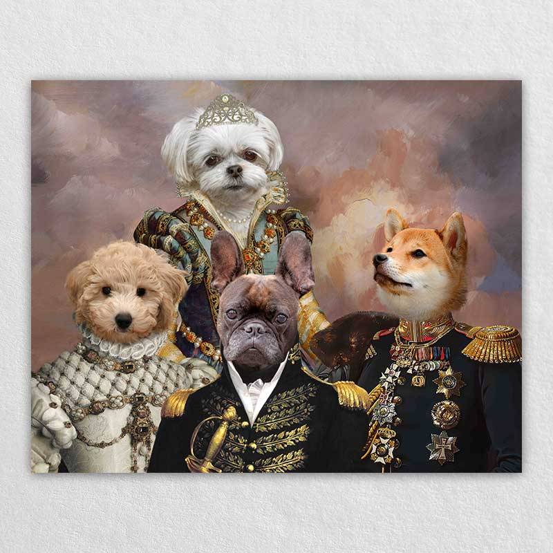 Pet Cat Dog Portrait Historical Royal Pet Family