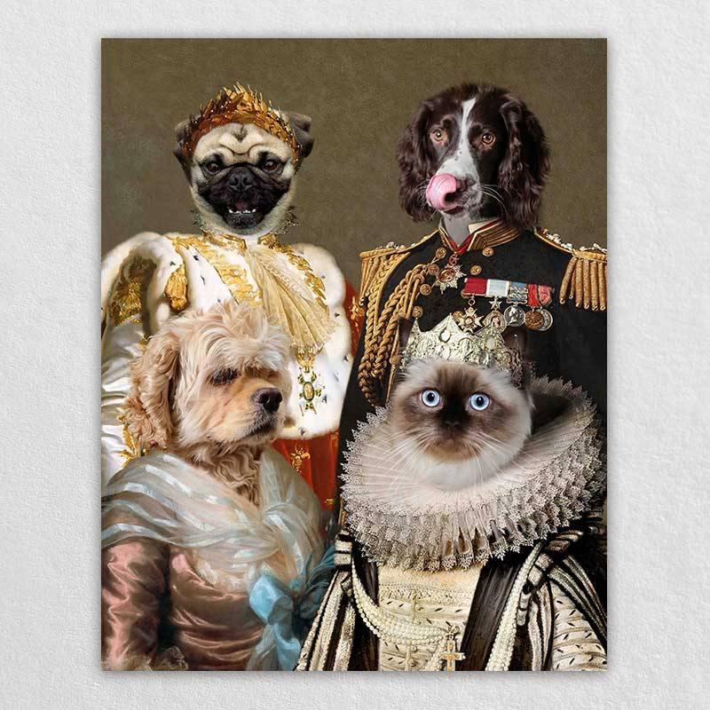 Renaissance Pet Canvas Royal Pet Famliy