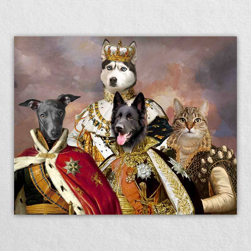 Royal Portrait Pet Head Painting