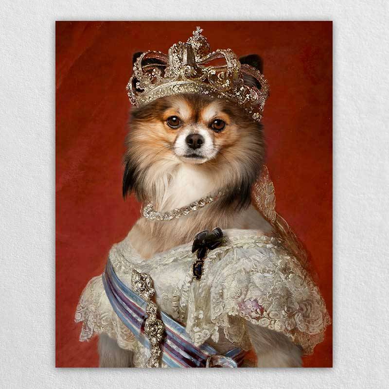 Custom Renaissance Dog Painting Pet Portrait