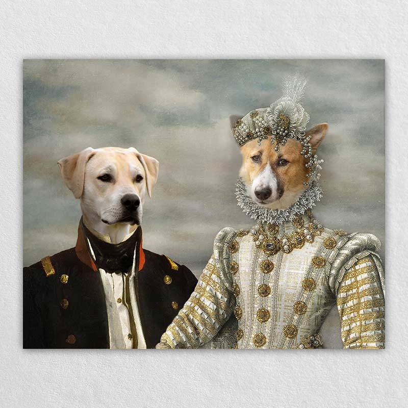 Custom Royal Dog Portraits Pet Artwork