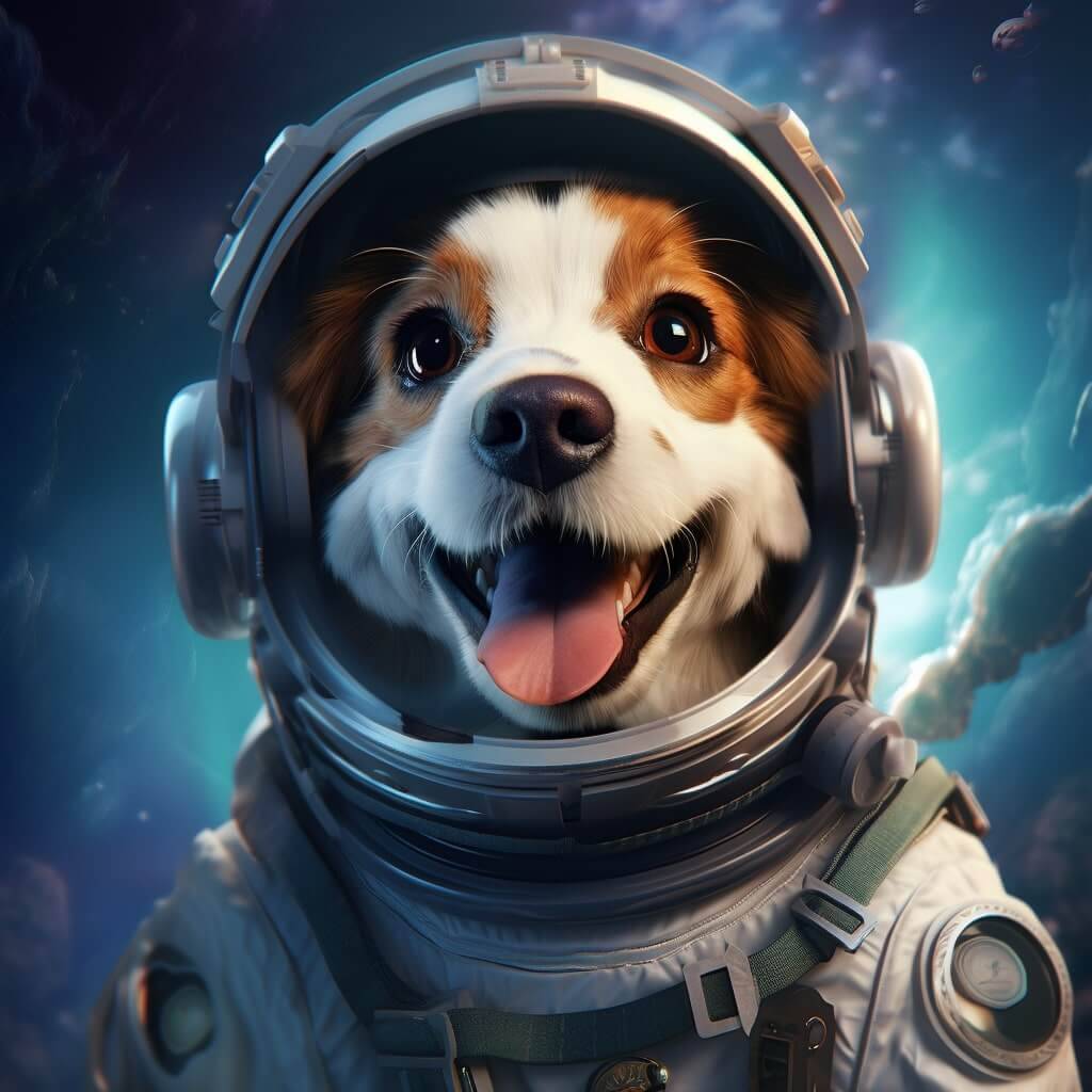 Galaxy Paint My Dog Pet On Canvas