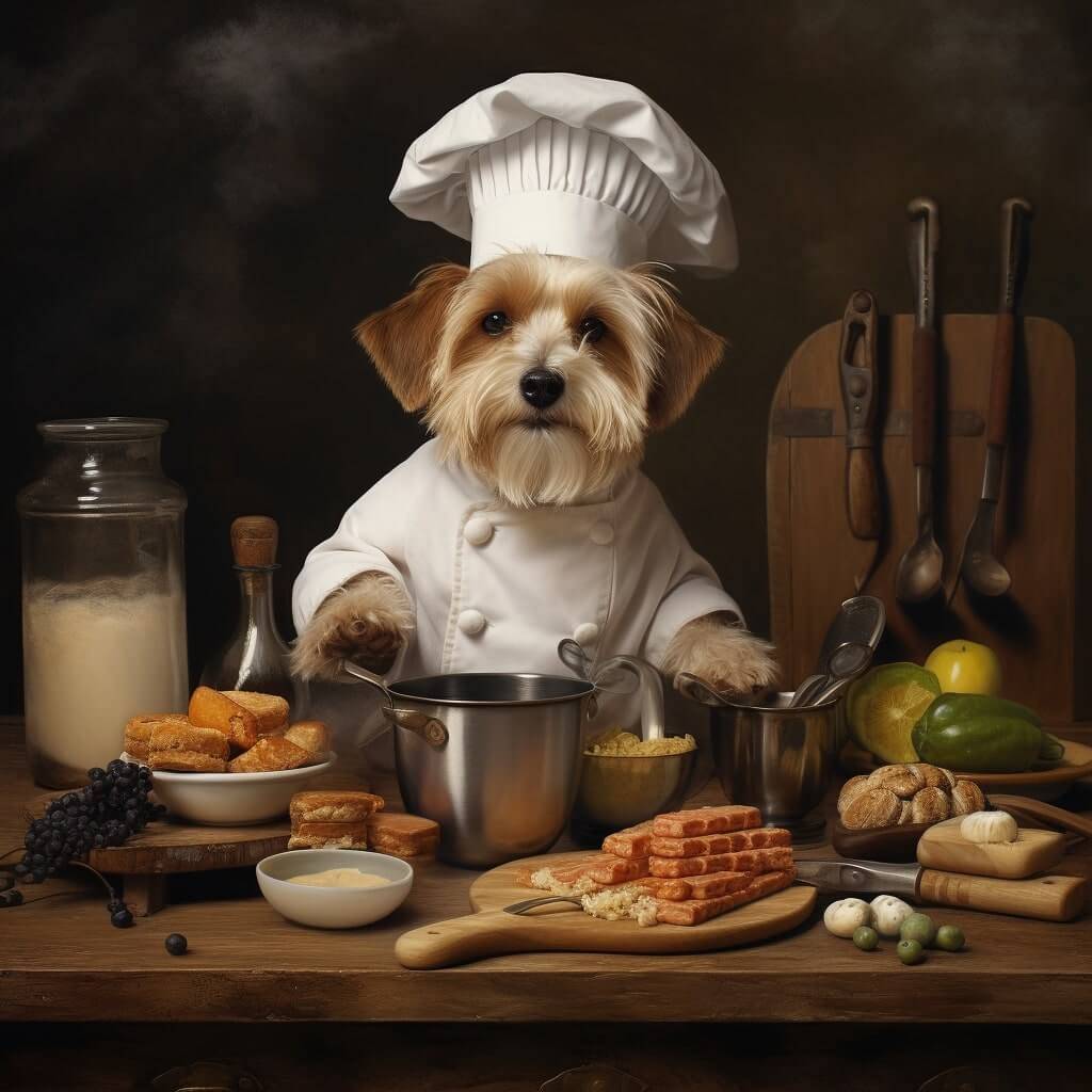 Chef Portrait Painting Of Dog Personalized