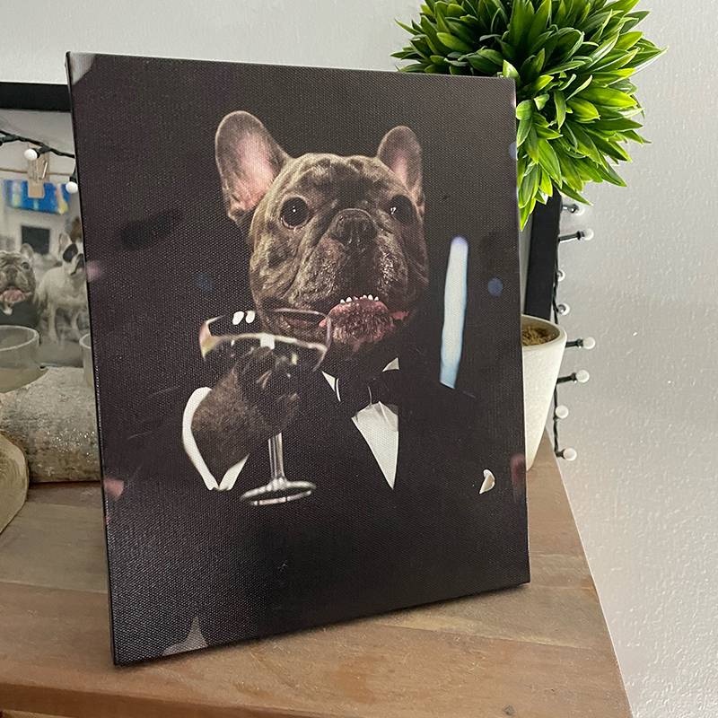 8" x 10" Custom Pet Portrait Canvas (buy 5 digital pet portraits get it for free)