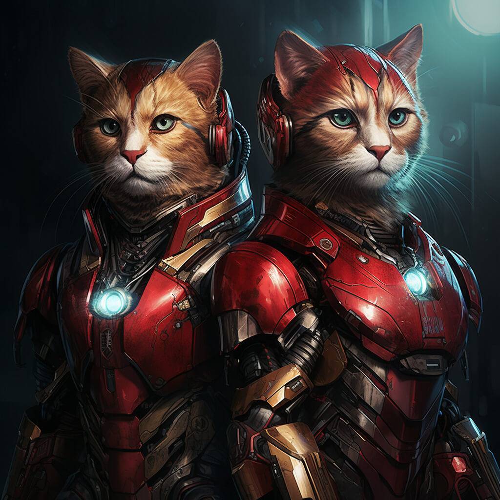 Superheroes Cat Artwork Dog Portrait Painting Custom