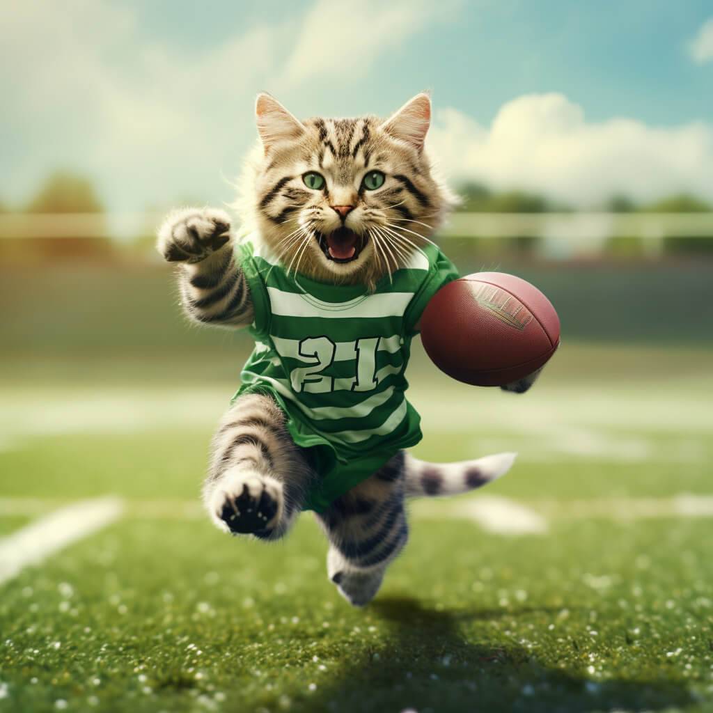 Turn Photos Into Portraits Pet Football Player