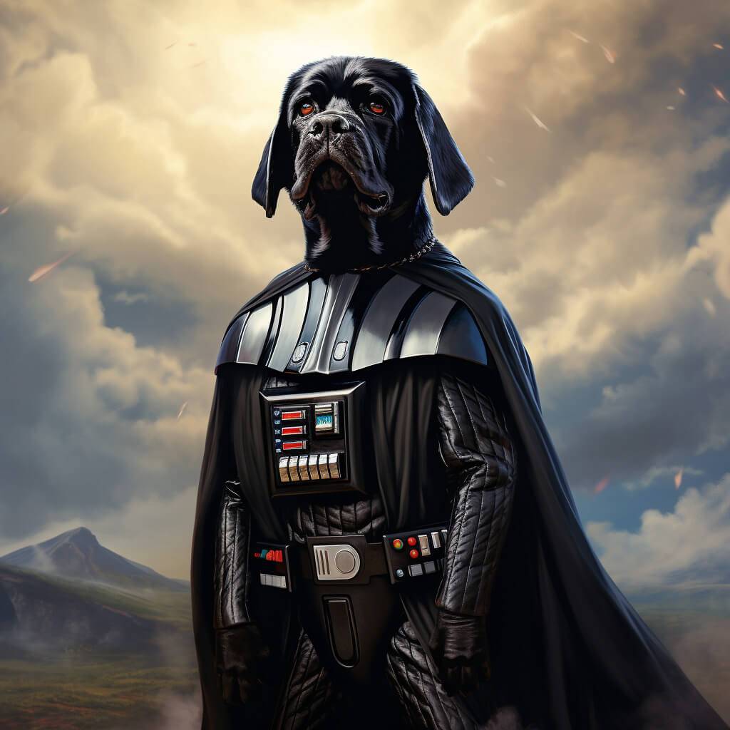 Vader Artwork For Pet Custom Portrait Canvas