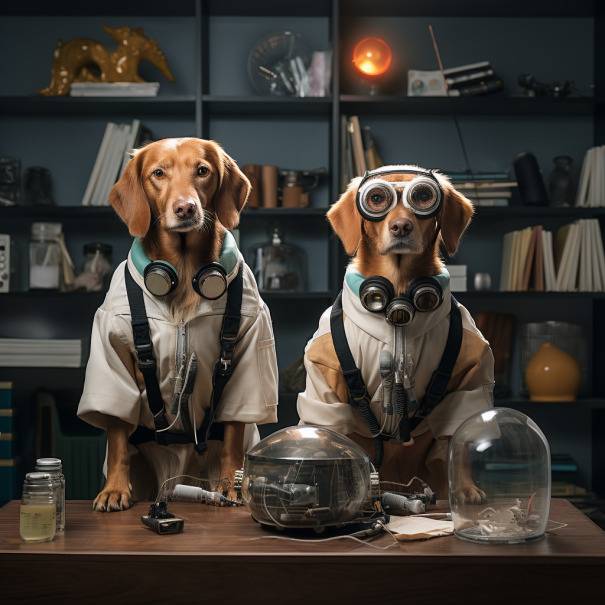 Scientist At Work Drawing Turn Pet Photo Into Painting