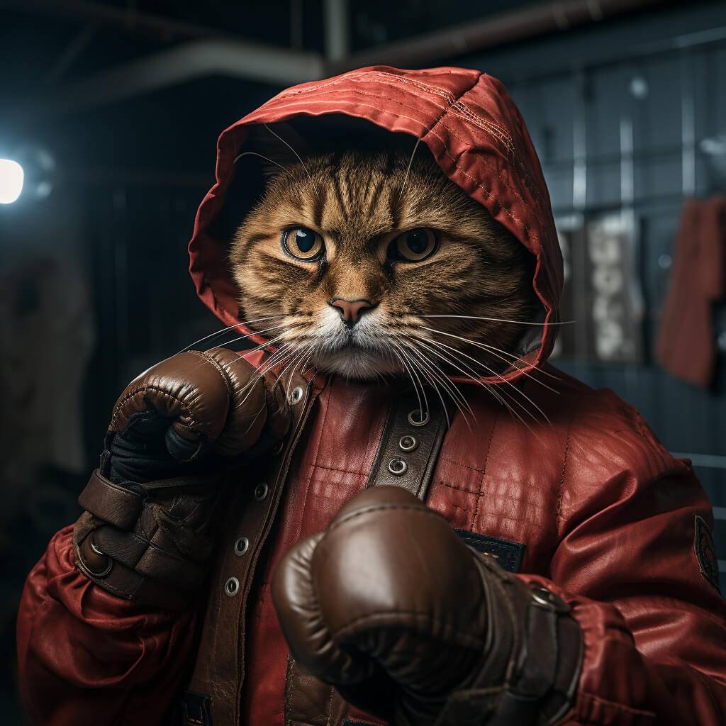 Pet Cat Creations Art Prints Boxing Artwork