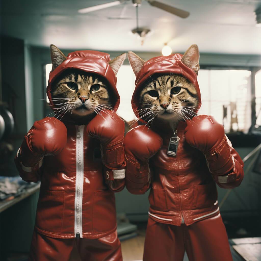 Cool Boxing Pictures Personalized Pet Cat Artwork