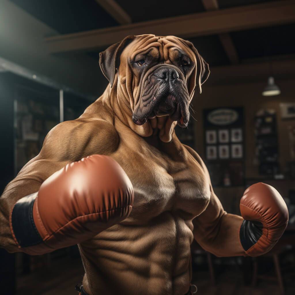 Canvas Pets Dog Wall Art Photo Boxing