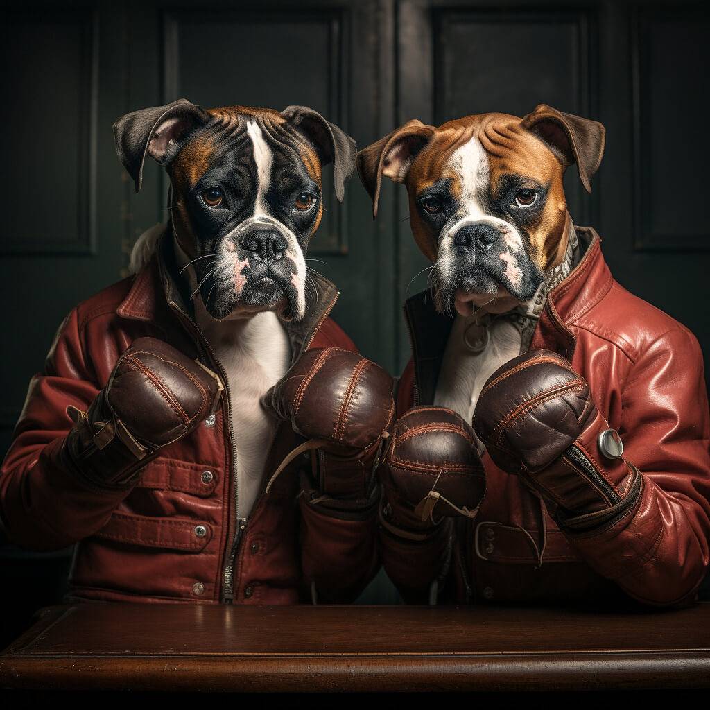 Boxing Vector Images Vivid Arts Dogs Print on Demand for Pets