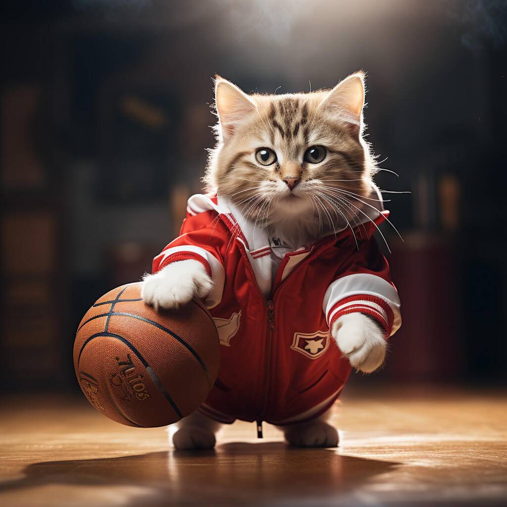 Professional Basketball Pictures Contemporary Cat Art