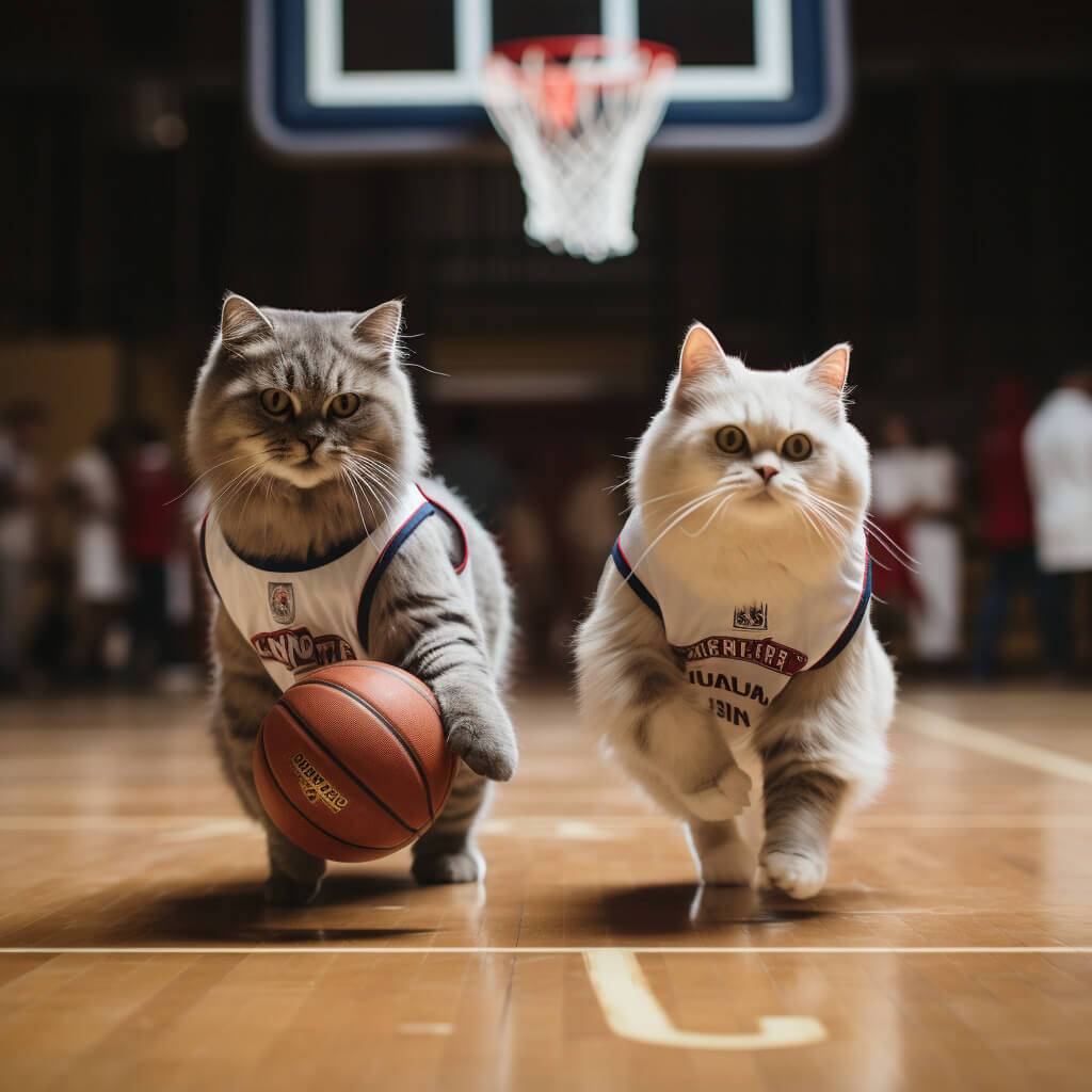 Dribbling Basketball Picture Cat To Print Pets Images Hd