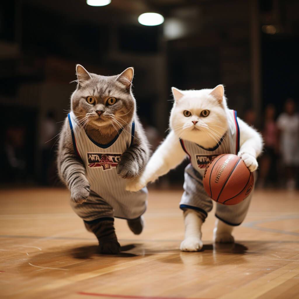 Cool Pictures Of A Basketball Printing Cat Funny Pet Images