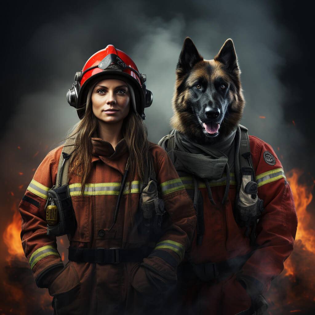 Fun Canvas Painting Ideas Firefighter Painting Pet Owner