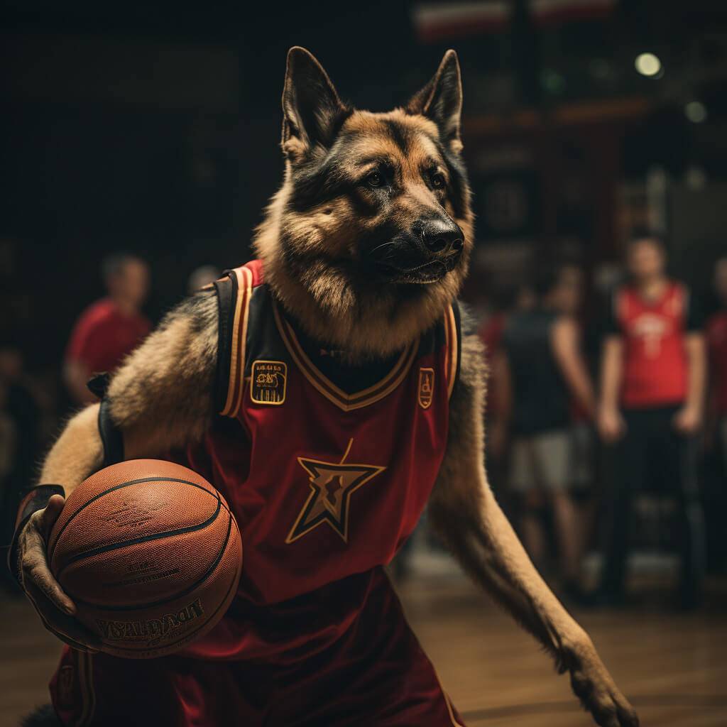 Wall Art Basketball Dog Images Hd Wallpaper