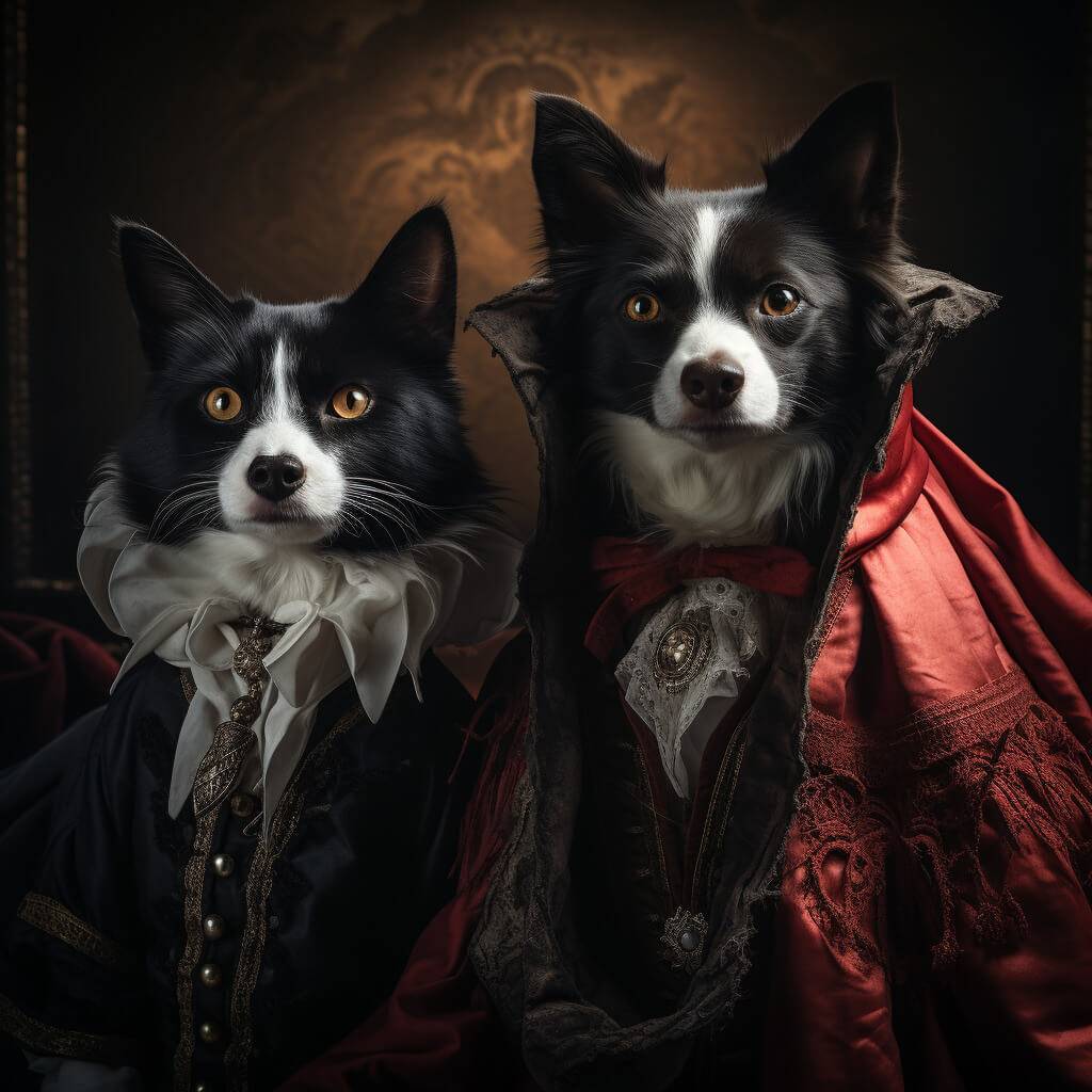 Vampire Portrait Of My Pet Renaissance Canvas Art