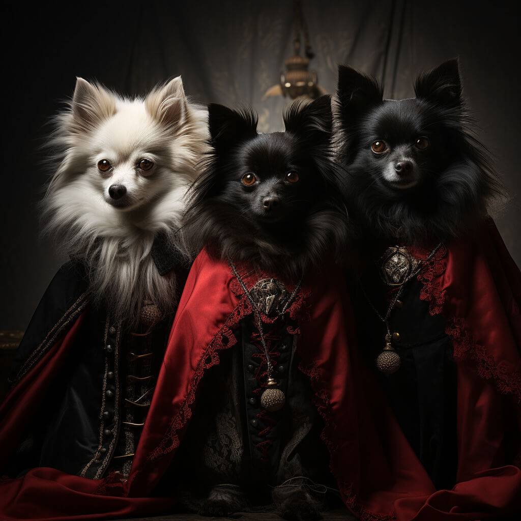 Vampire Medieval Art Paintings Custom Pet Portrait