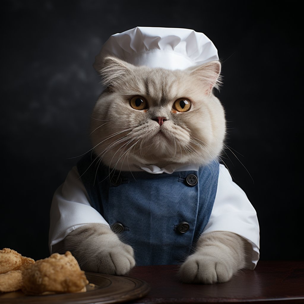 Modern Kitchen Canvas Beautiful Cat Photos