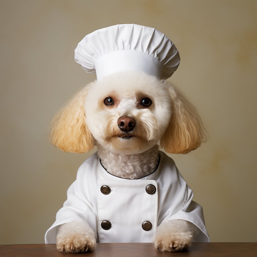 Images Of Chef Coat Paintings Made By Dogs