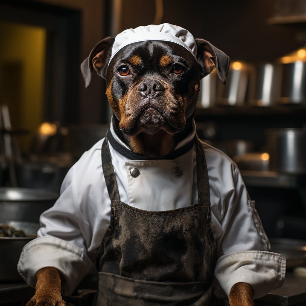 Photo Of Chef The Painting Dog