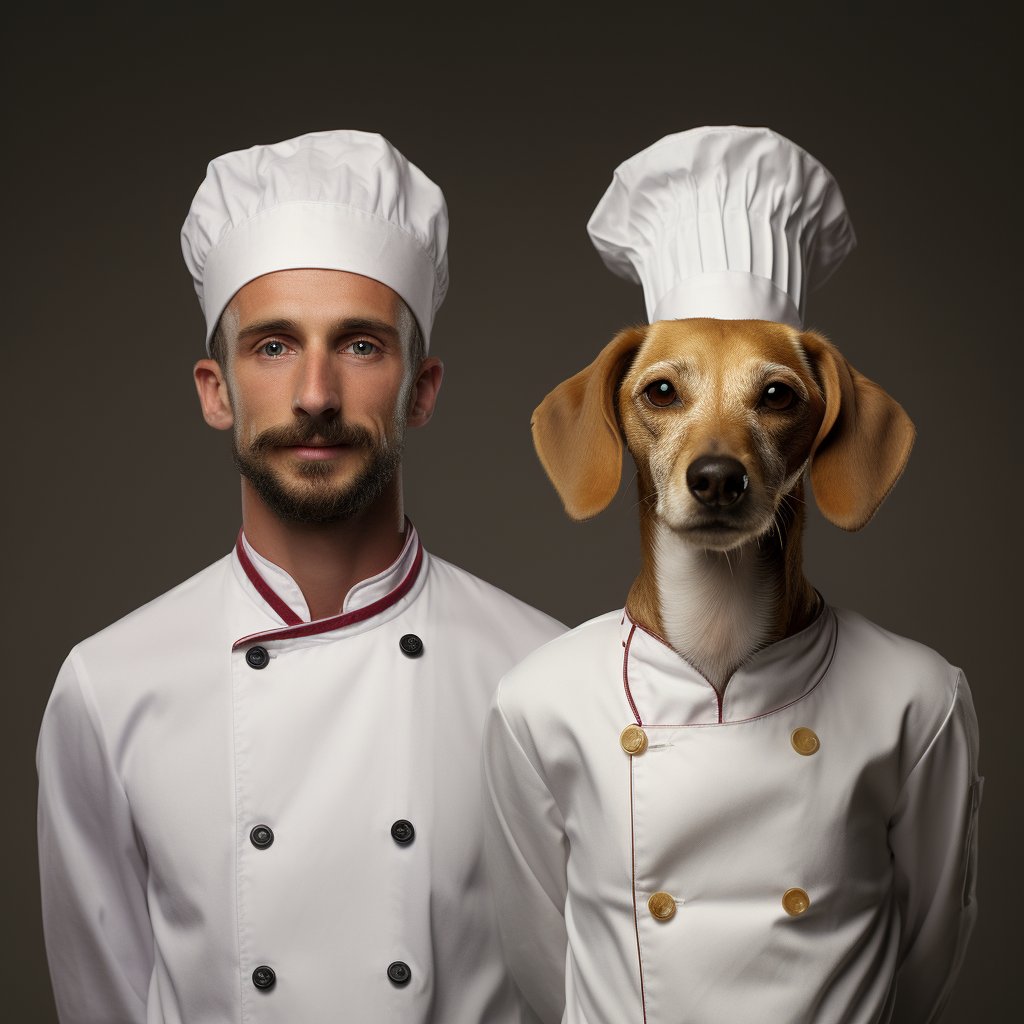 Cooking Chef Photos Dog Simple Painting