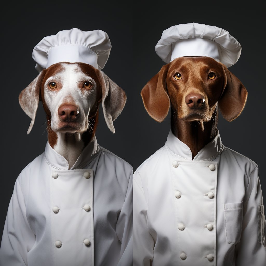 Funny Chef Photos Dog Human Painting