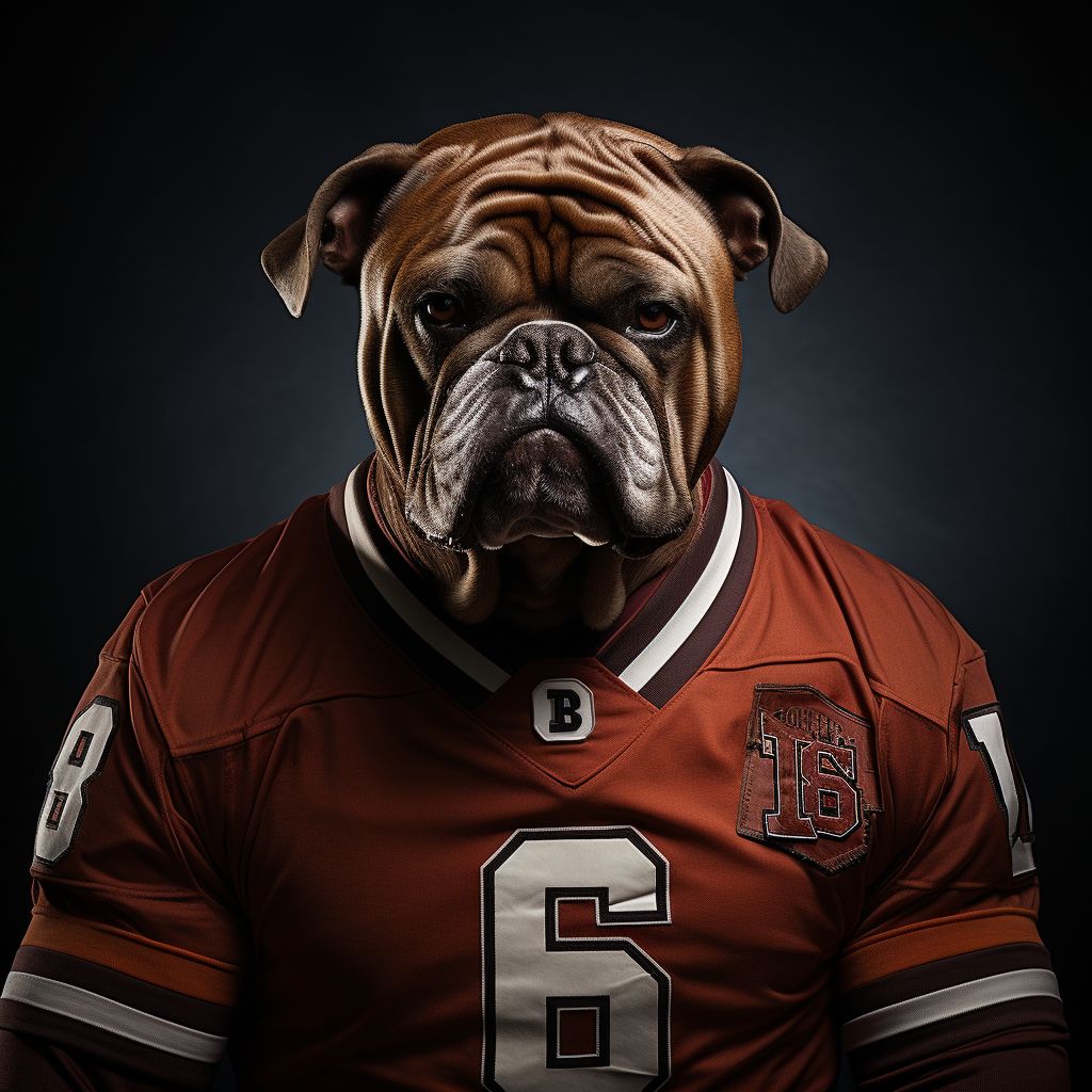 Vintage Football Wall Art Personalized Dog Canvas Wall Art