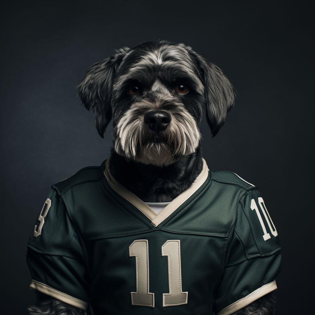 Football Casual Canvas Pet Paintings From Photos