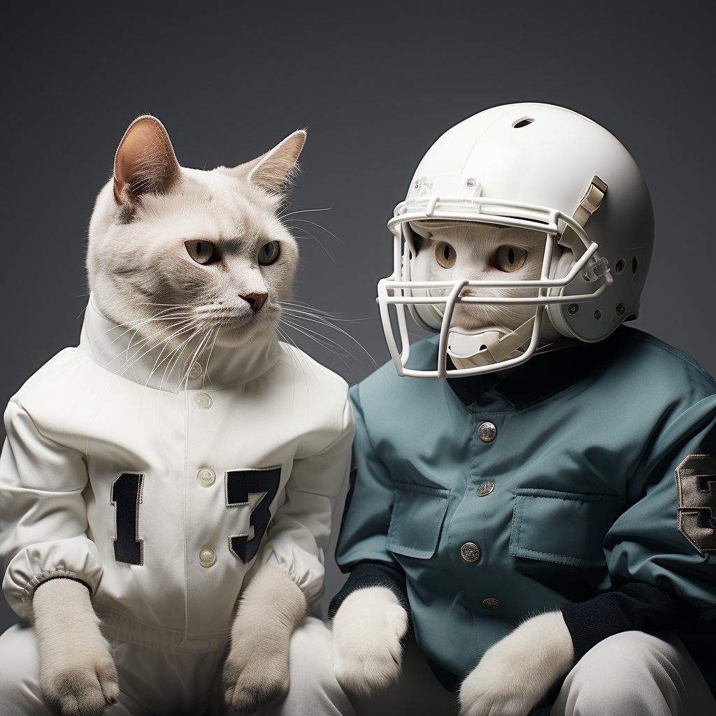 American Football Fan Art Beautiful Cat Portrait Pictures Images