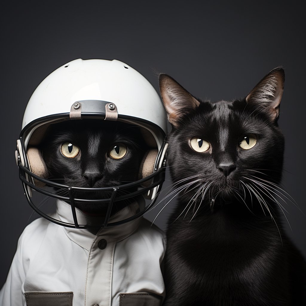 American Football And Art Cat Portrait Images Hd Wallpaper