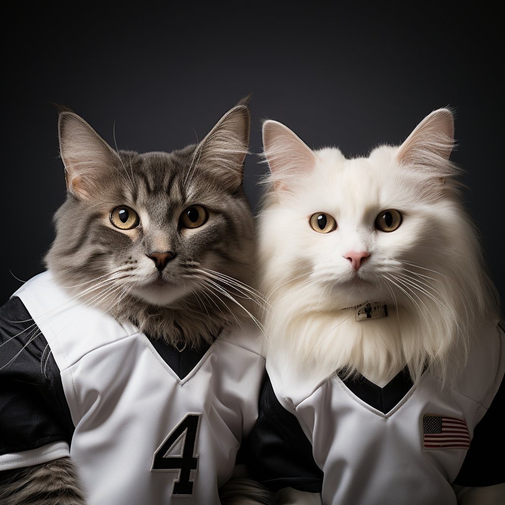 American Football Player Wall Art Cute Cat Portrait Images Hd