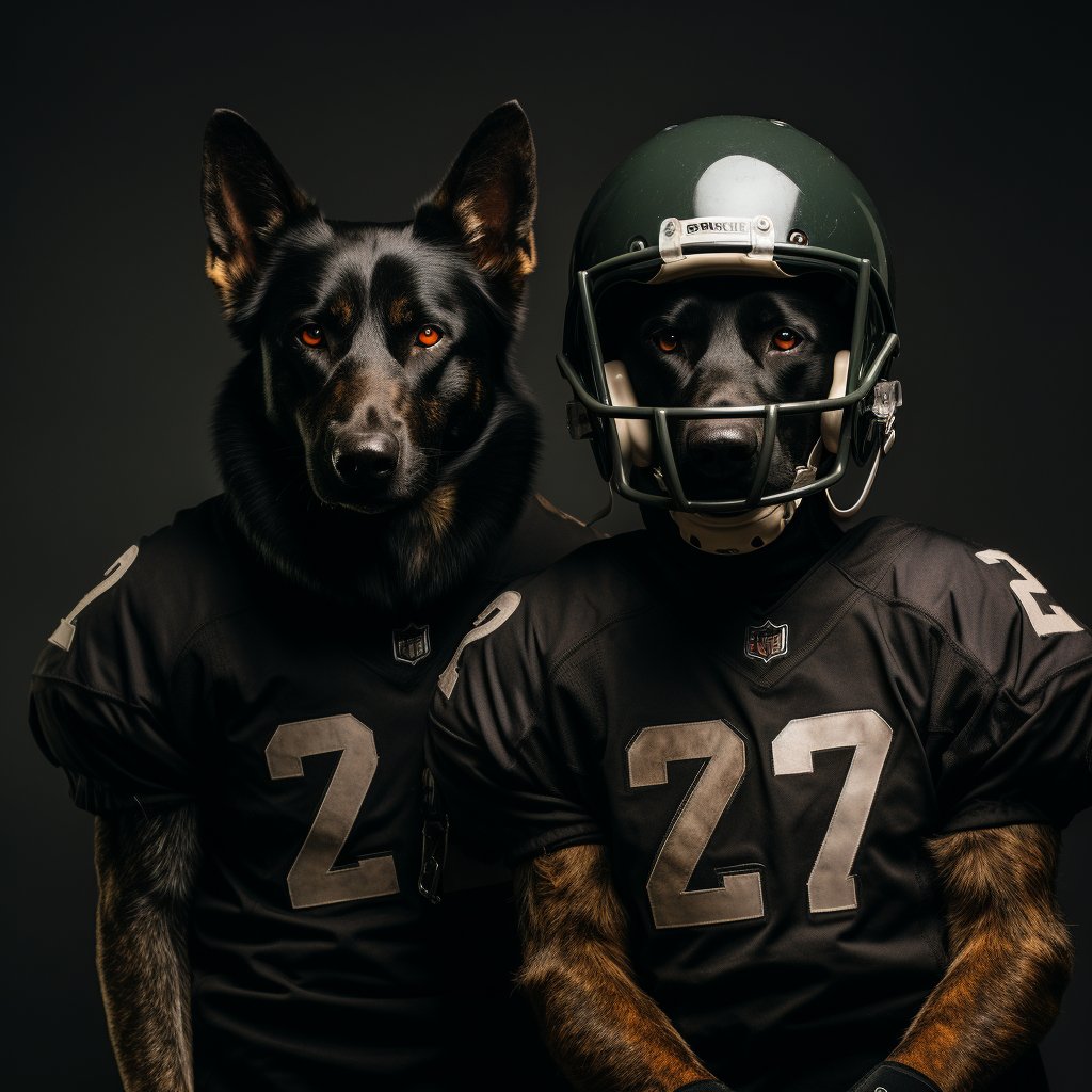 Iconic Football Photos Cute Dog Portrait Art